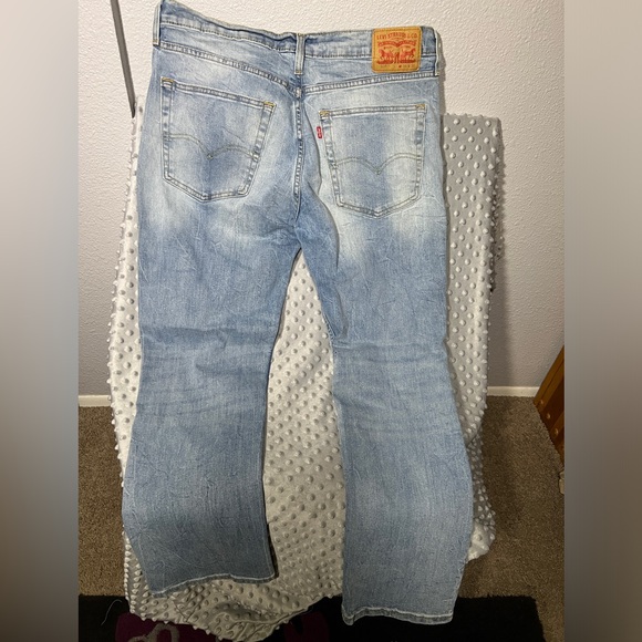 Levi’s Men’s 514 Straight Leg Stretch Jeans 36 x 30 Lightwash Denim EUC - Picture 2 of 7